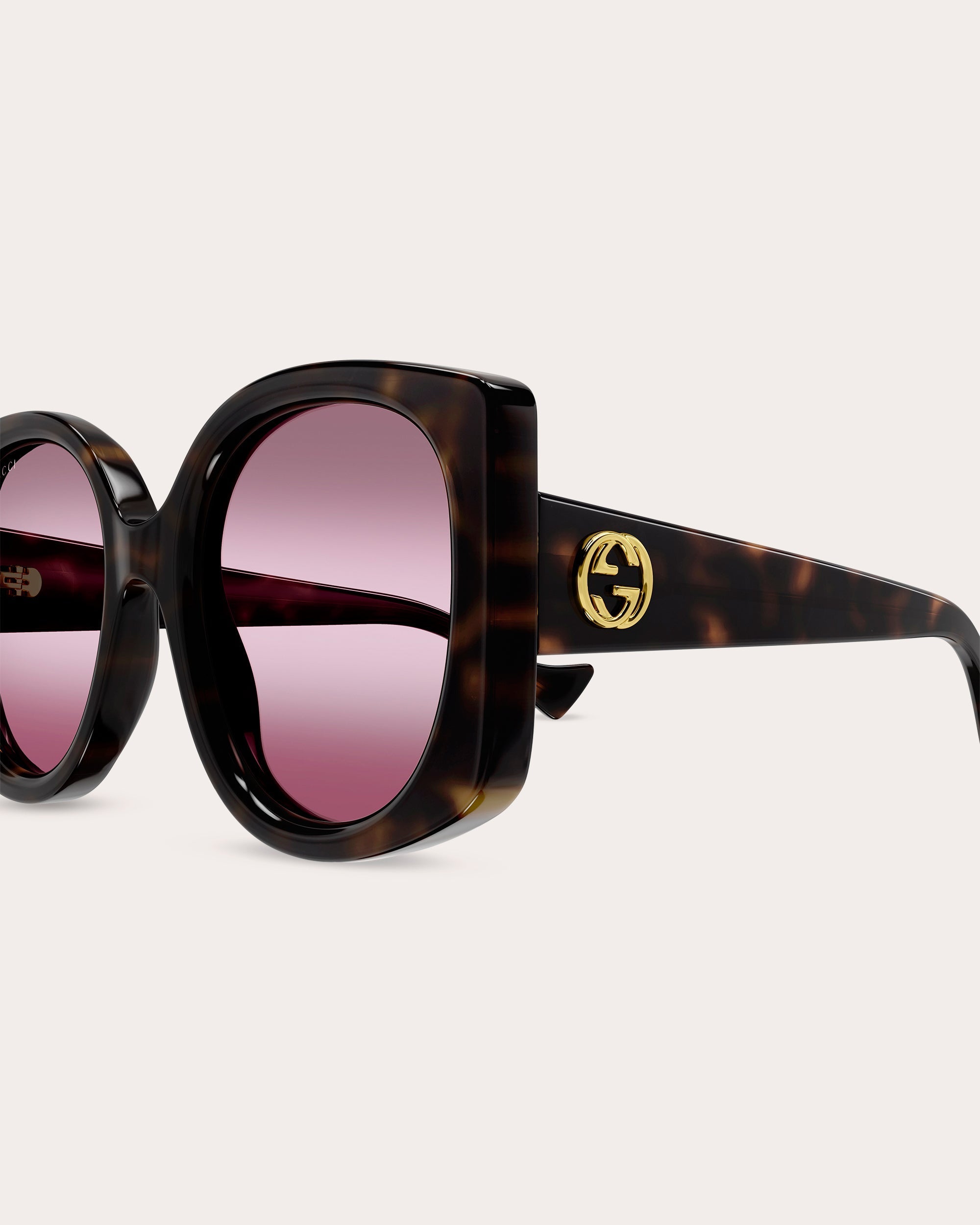 Shiny Havana & Burgundy Butterfly Sunglasses