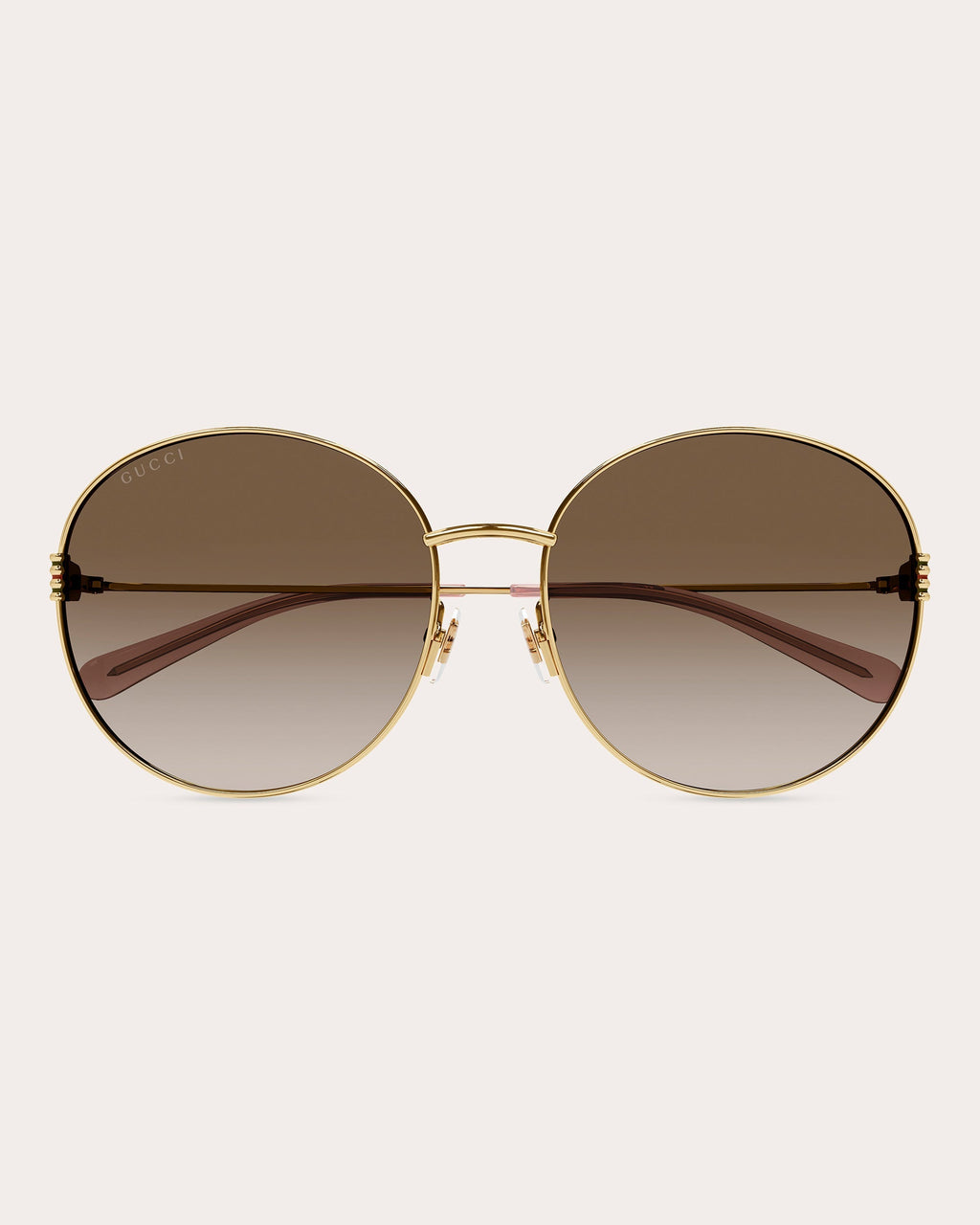 Shiny Endura Gold Round Sunglasses
