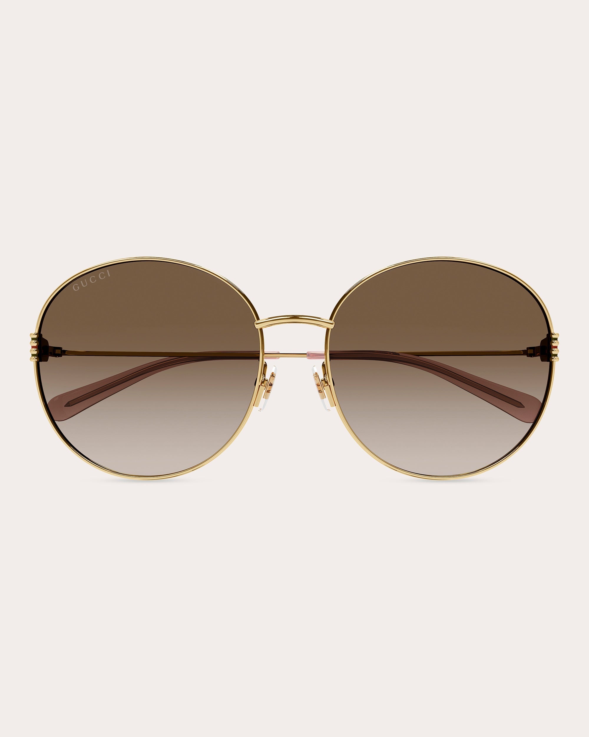 Shiny Endura Gold Round Sunglasses