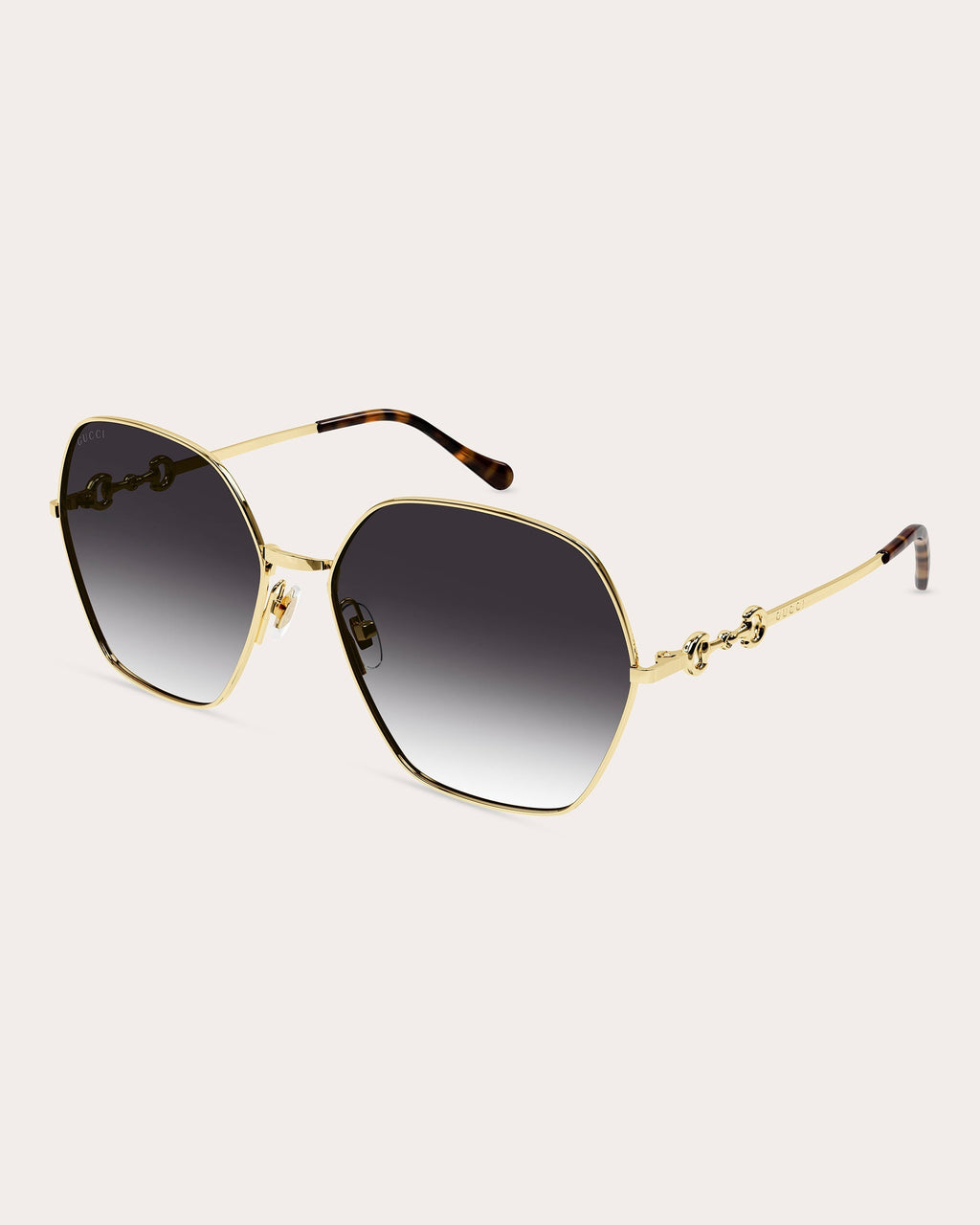 Shiny Endura Gold Geometric Sunglasses