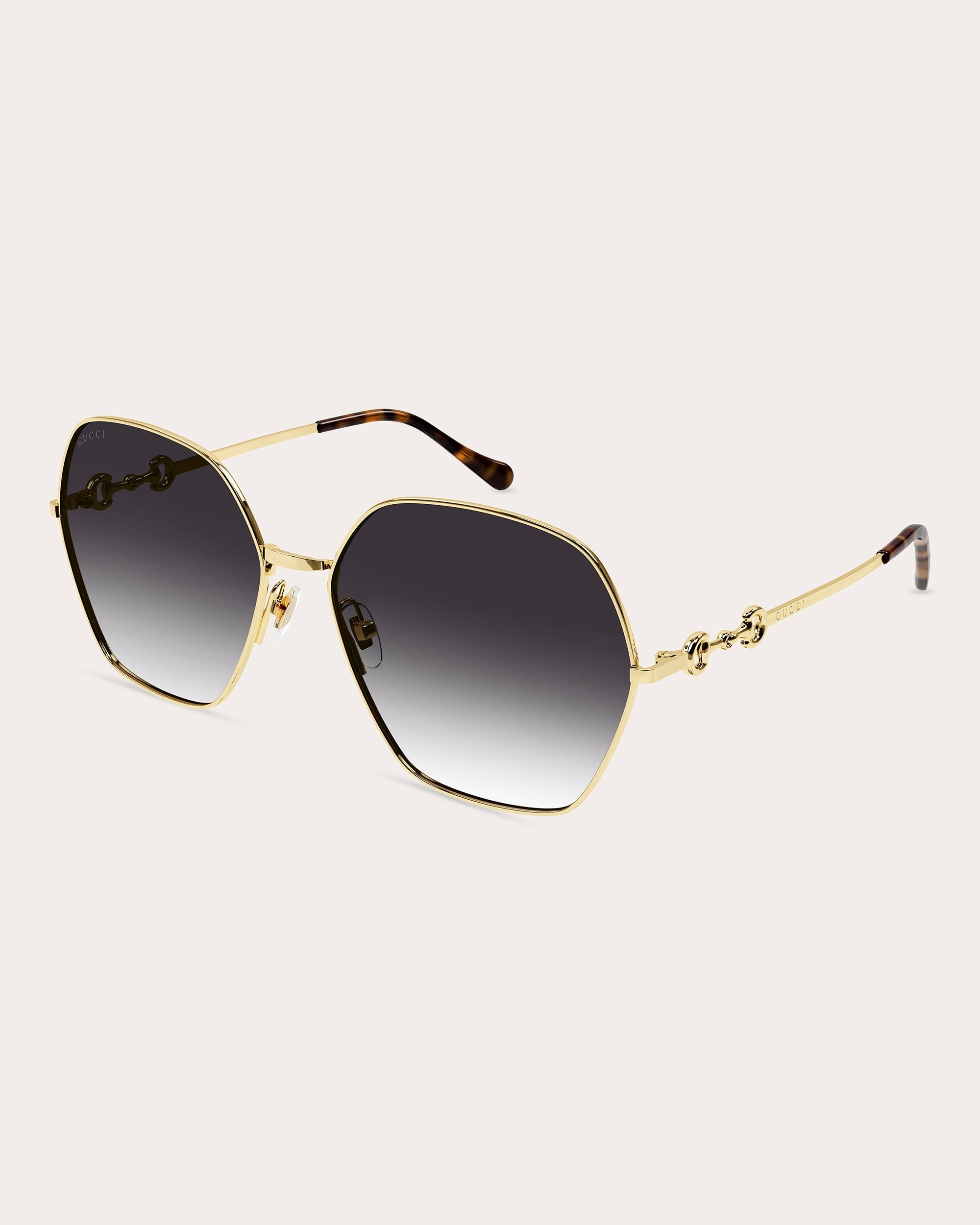 Shiny Endura Gold Geometric Sunglasses