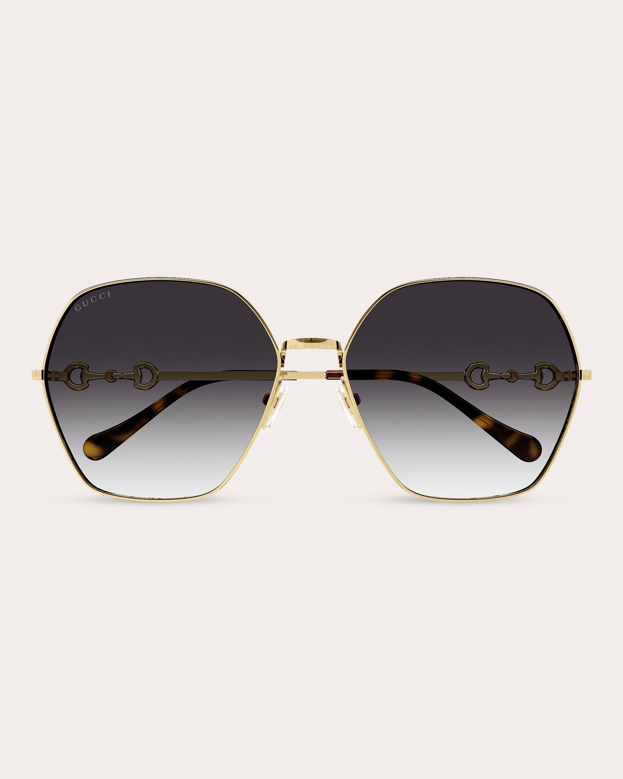 Shiny Endura Gold Geometric Sunglasses