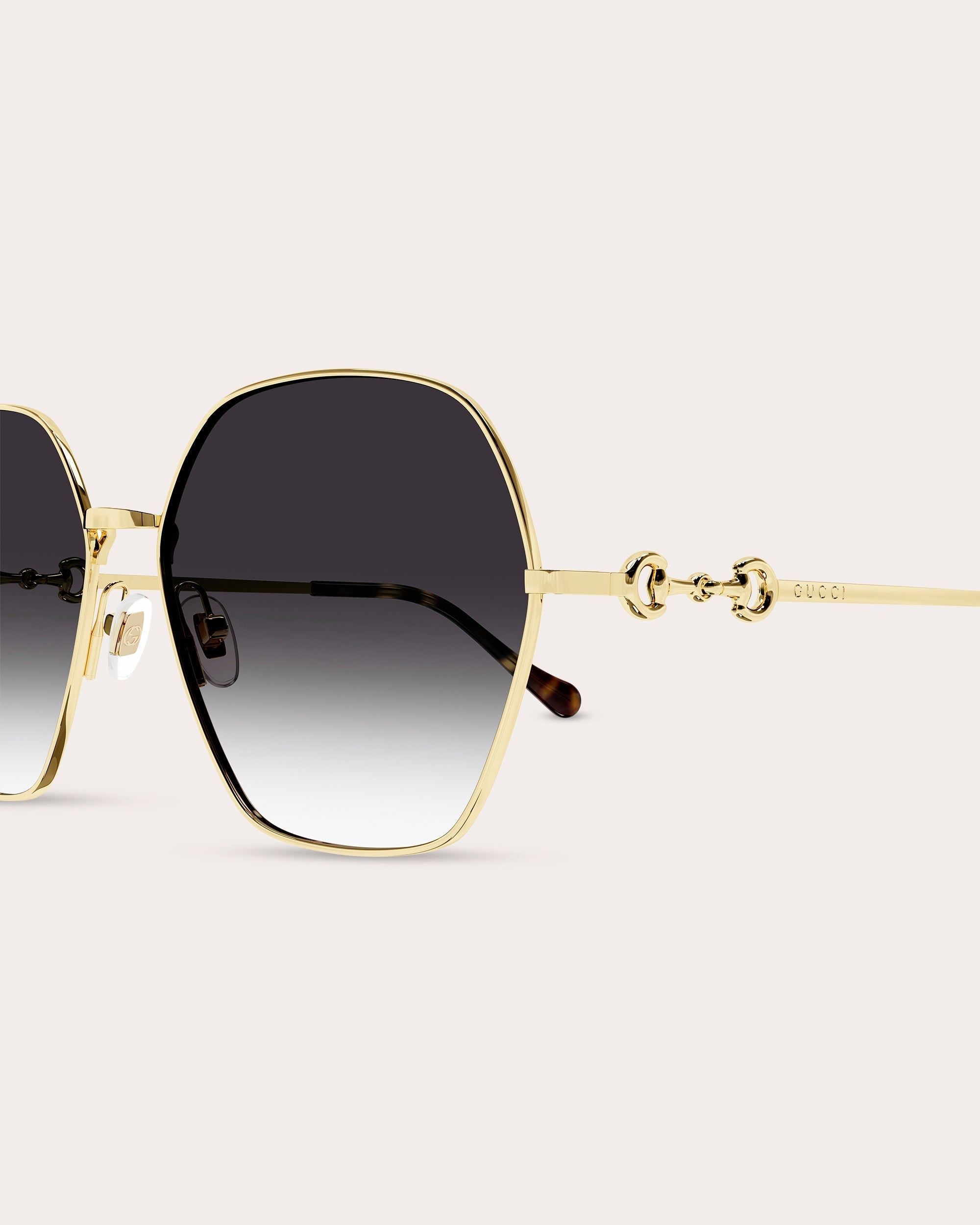 Shiny Endura Gold Geometric Sunglasses
