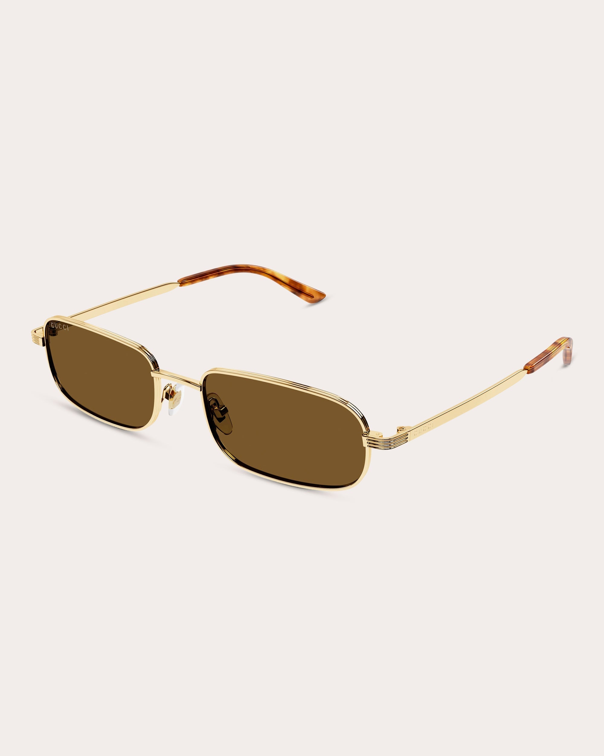 Goldtone Rectangular Sunglasses