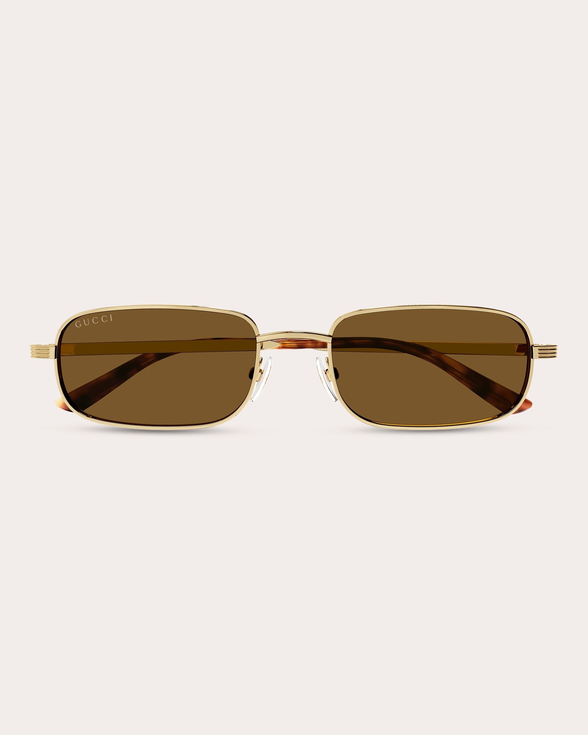 Goldtone Rectangular Sunglasses
