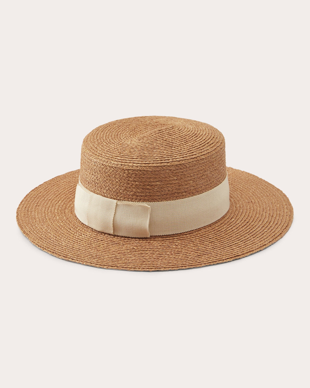 Gracie Grosgrain-Trimmed Raffia Boater