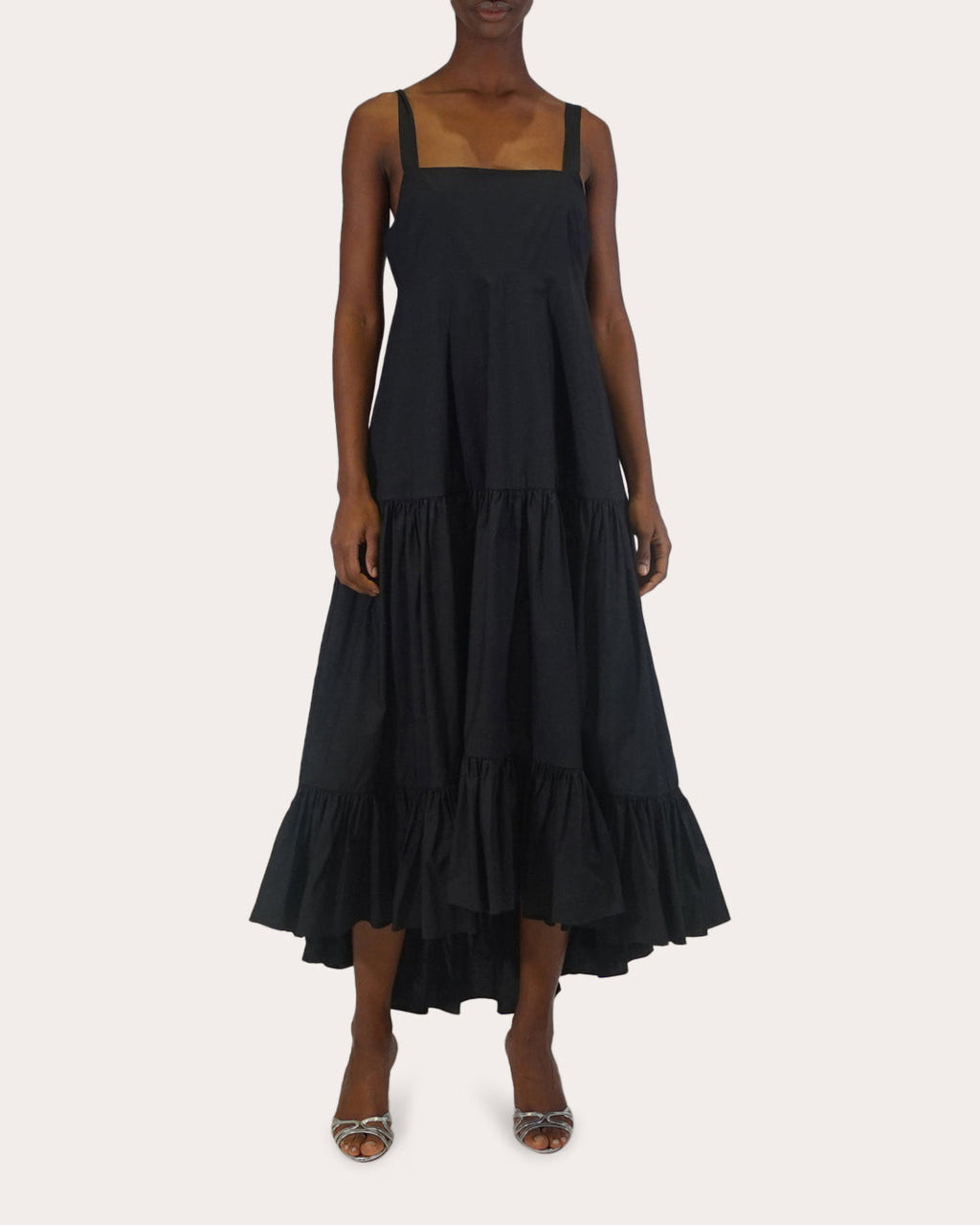 Griffon Tiered Poplin Midi Dress