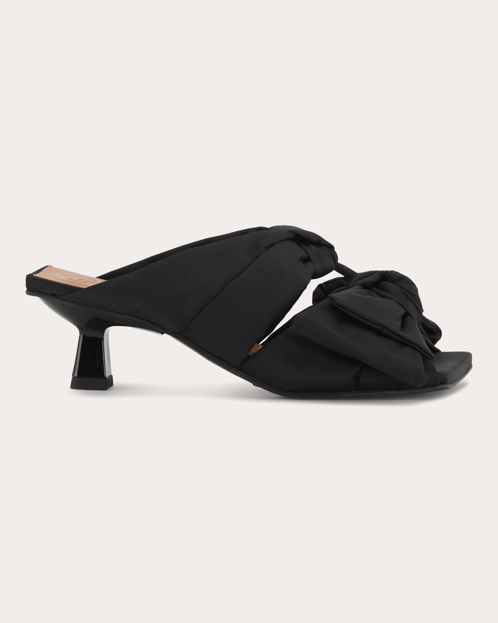Soft Bow Kitten-Heel Sandal