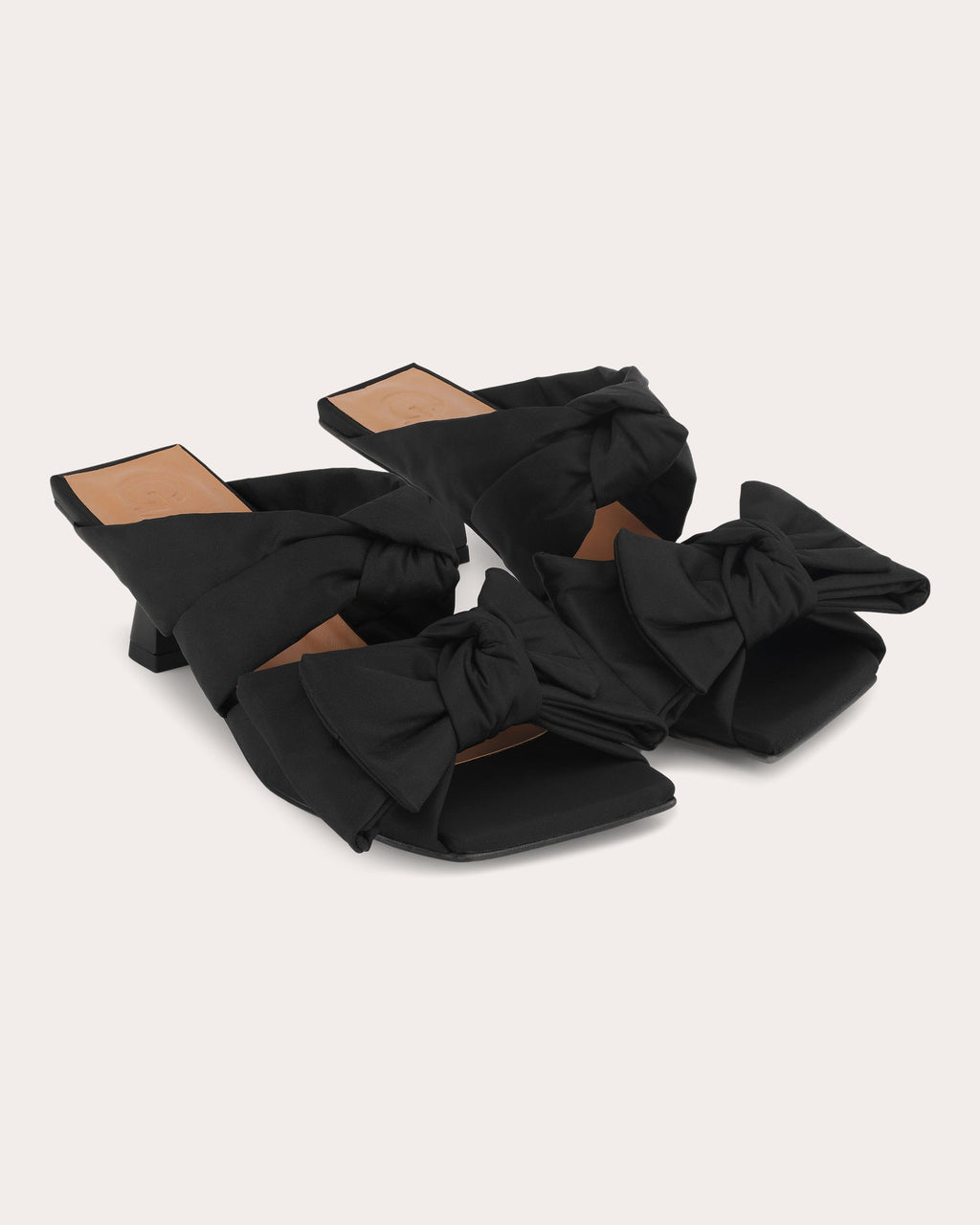 Soft Bow Kitten-Heel Sandal