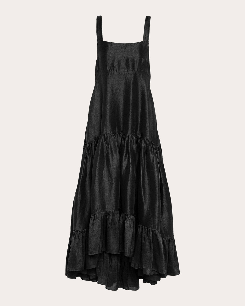 Griffon Tiered Silk Midi Dress
