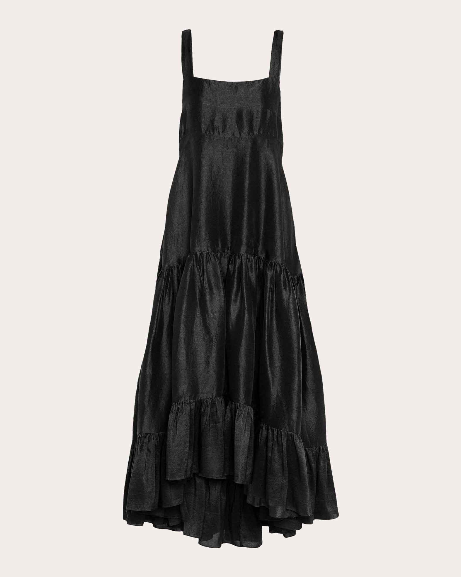 Griffon Tiered Silk Midi Dress