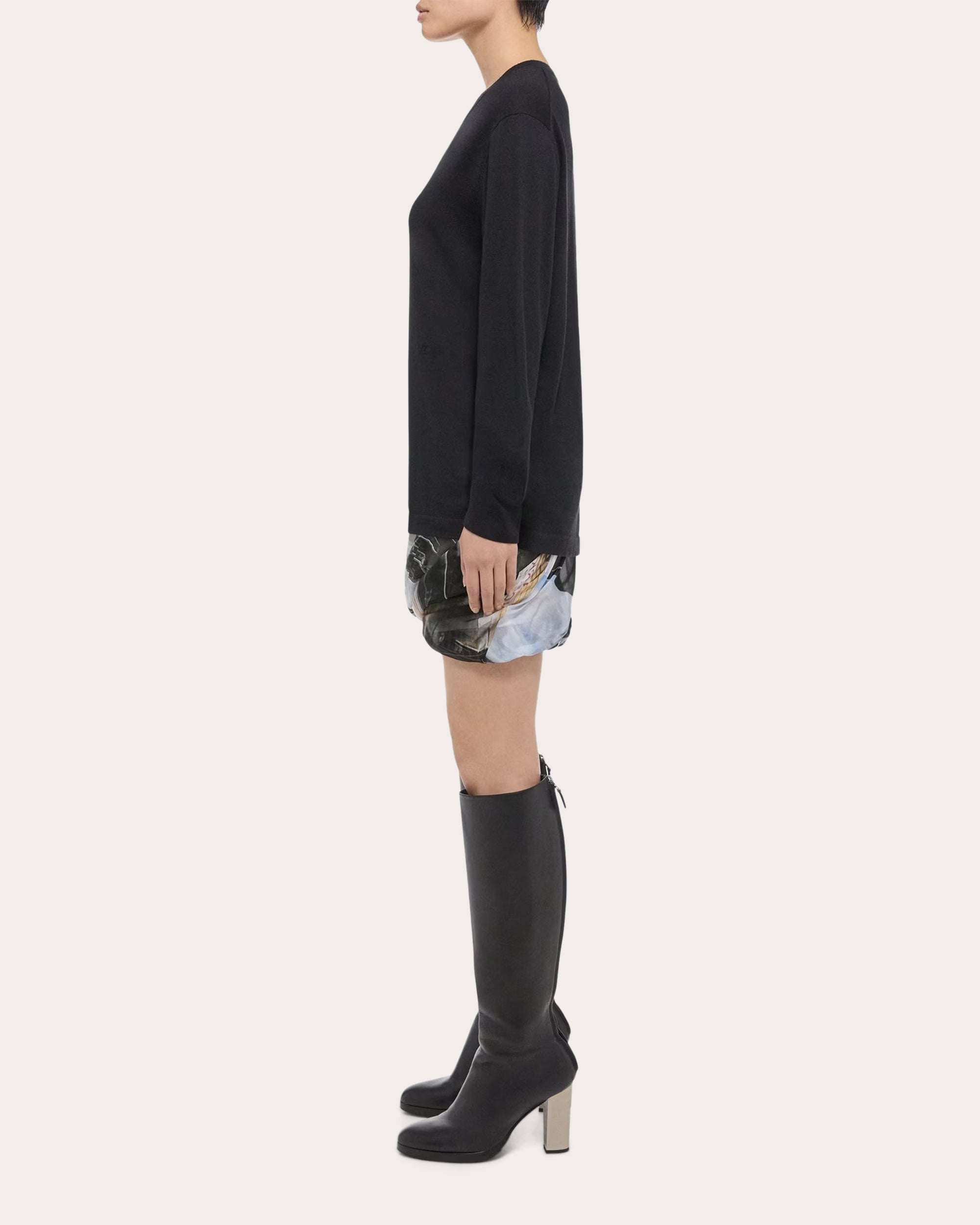 Printed Silk Bubble Skirt