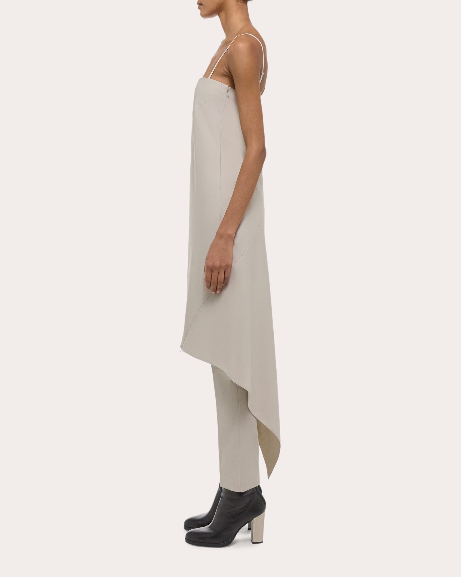 Wool Scarf-Hem Dress