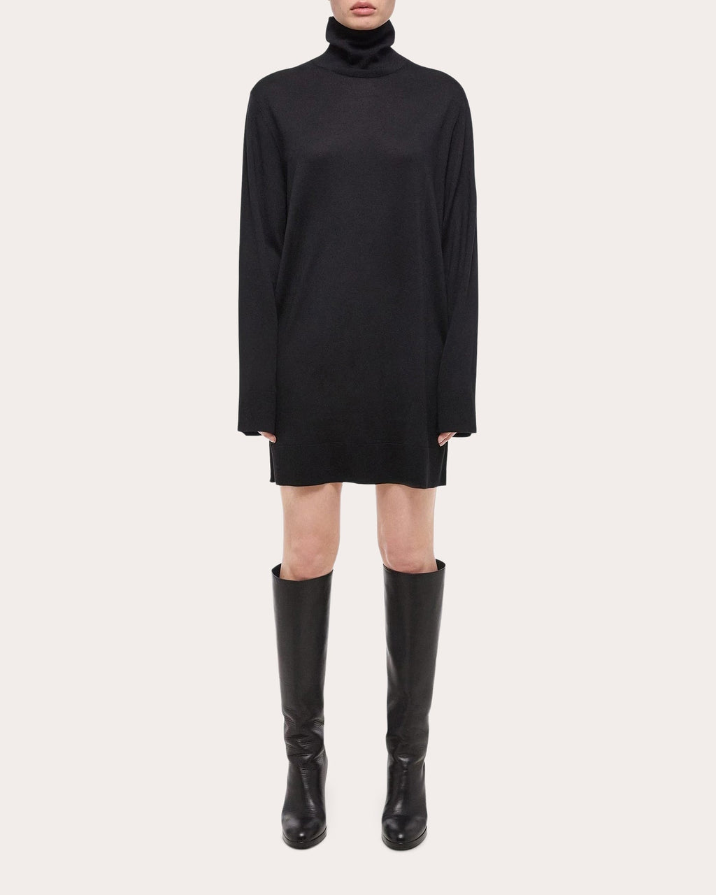 Wool-Silk Turtleneck Dress