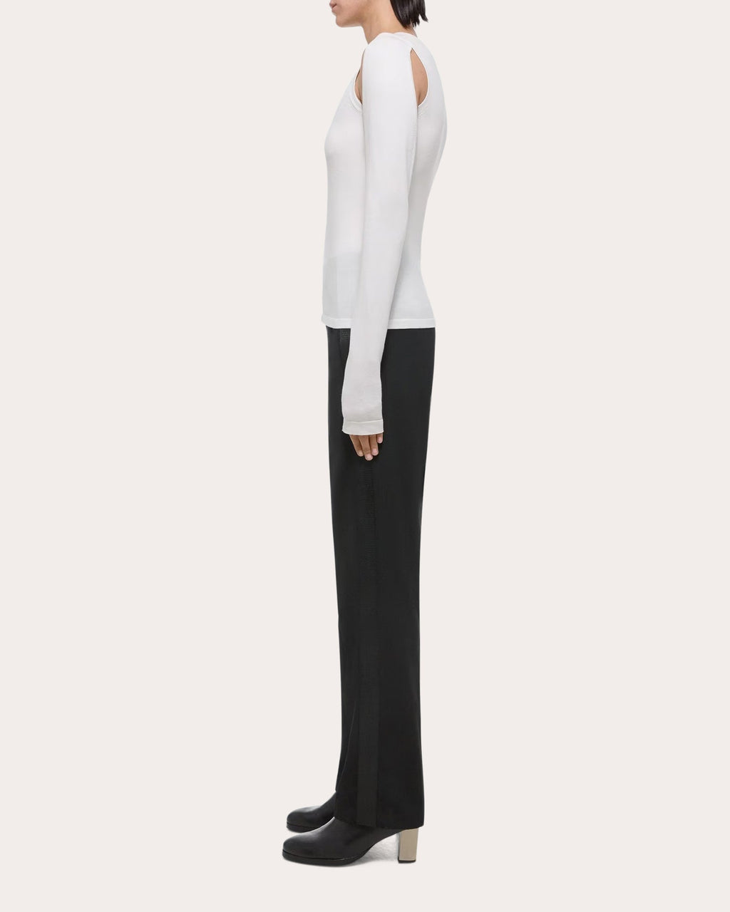 Cutout Cotton Sweater
