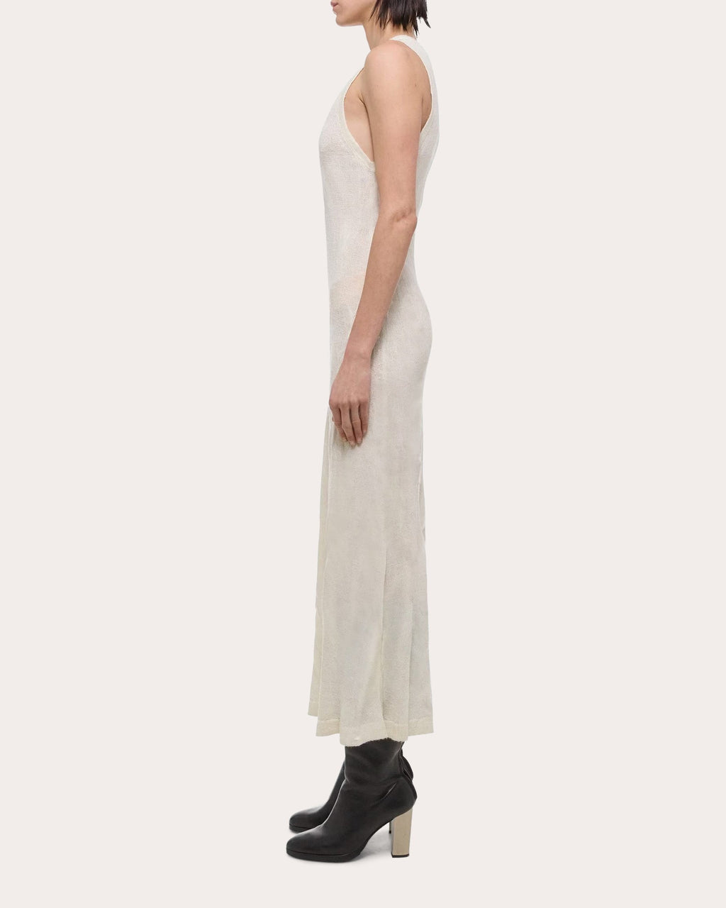 Sleeveless Crushed Knit Maxi Dress