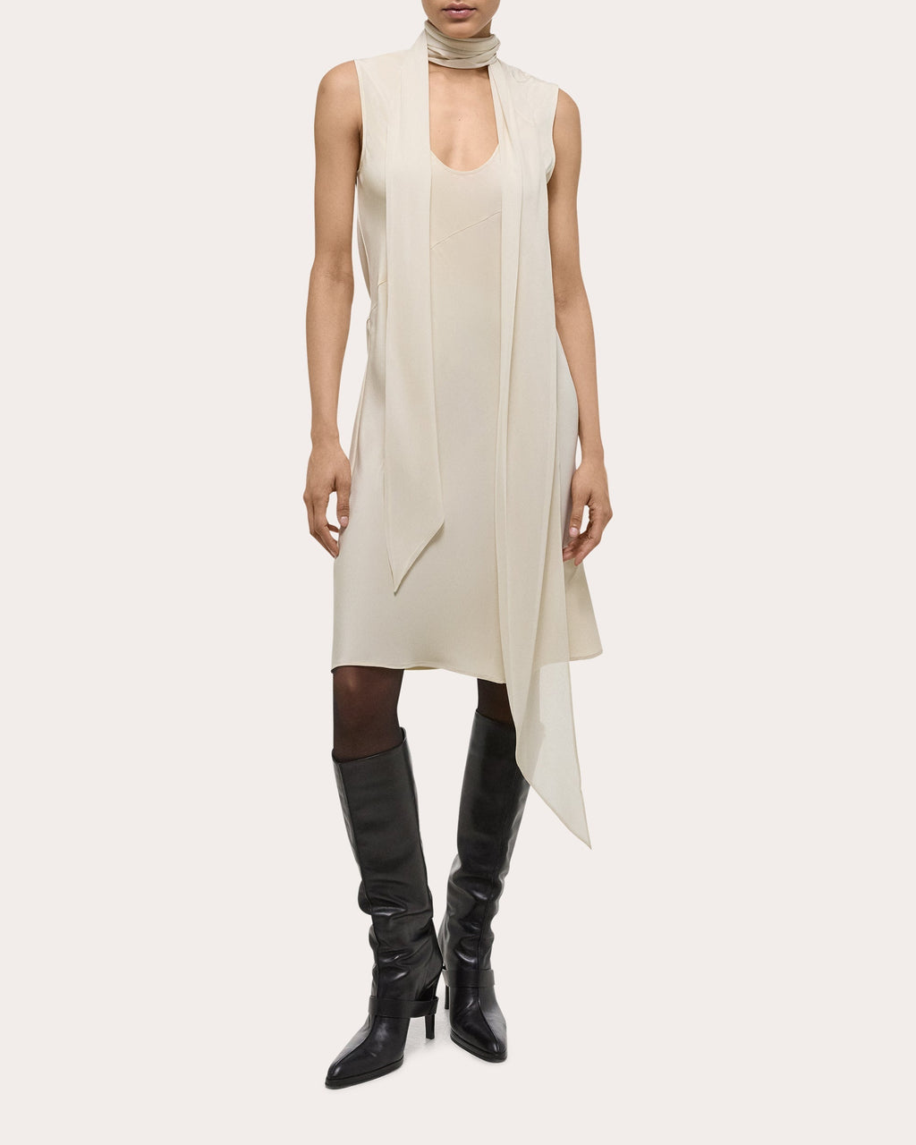 Sleeveless Scarf Dress
