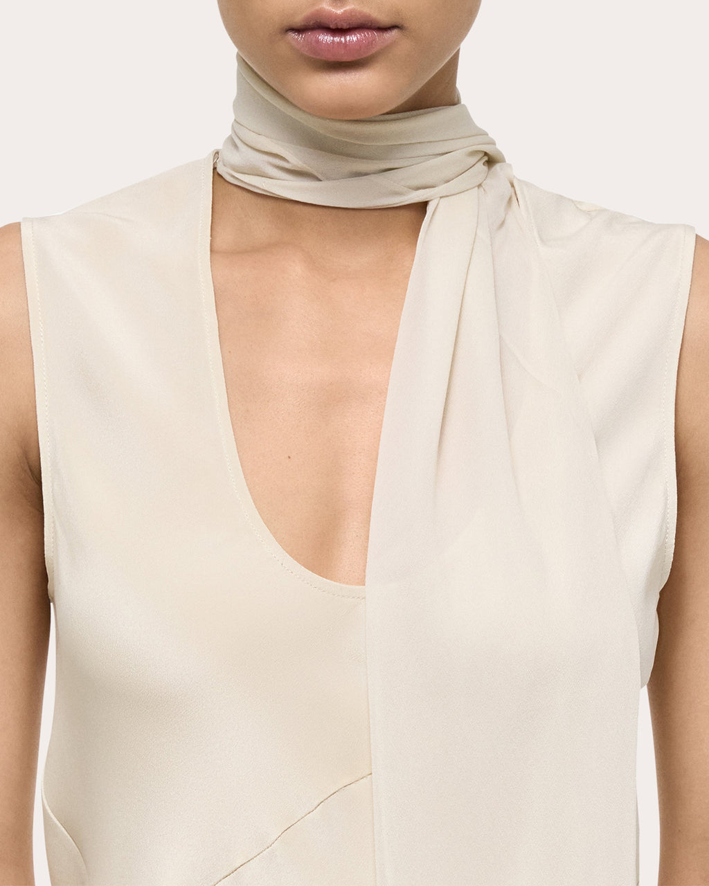 Sleeveless Scarf Dress