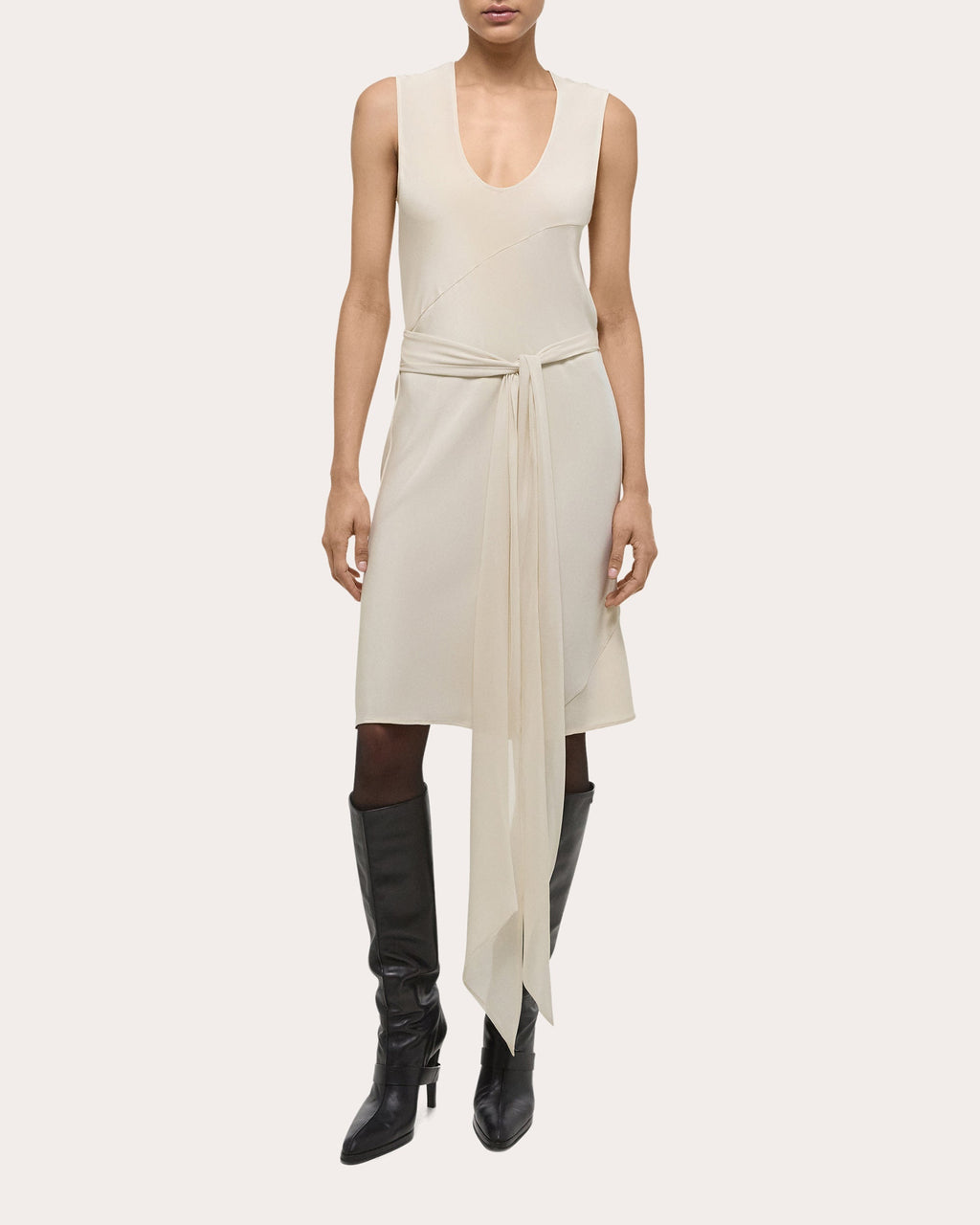 Sleeveless Scarf Dress