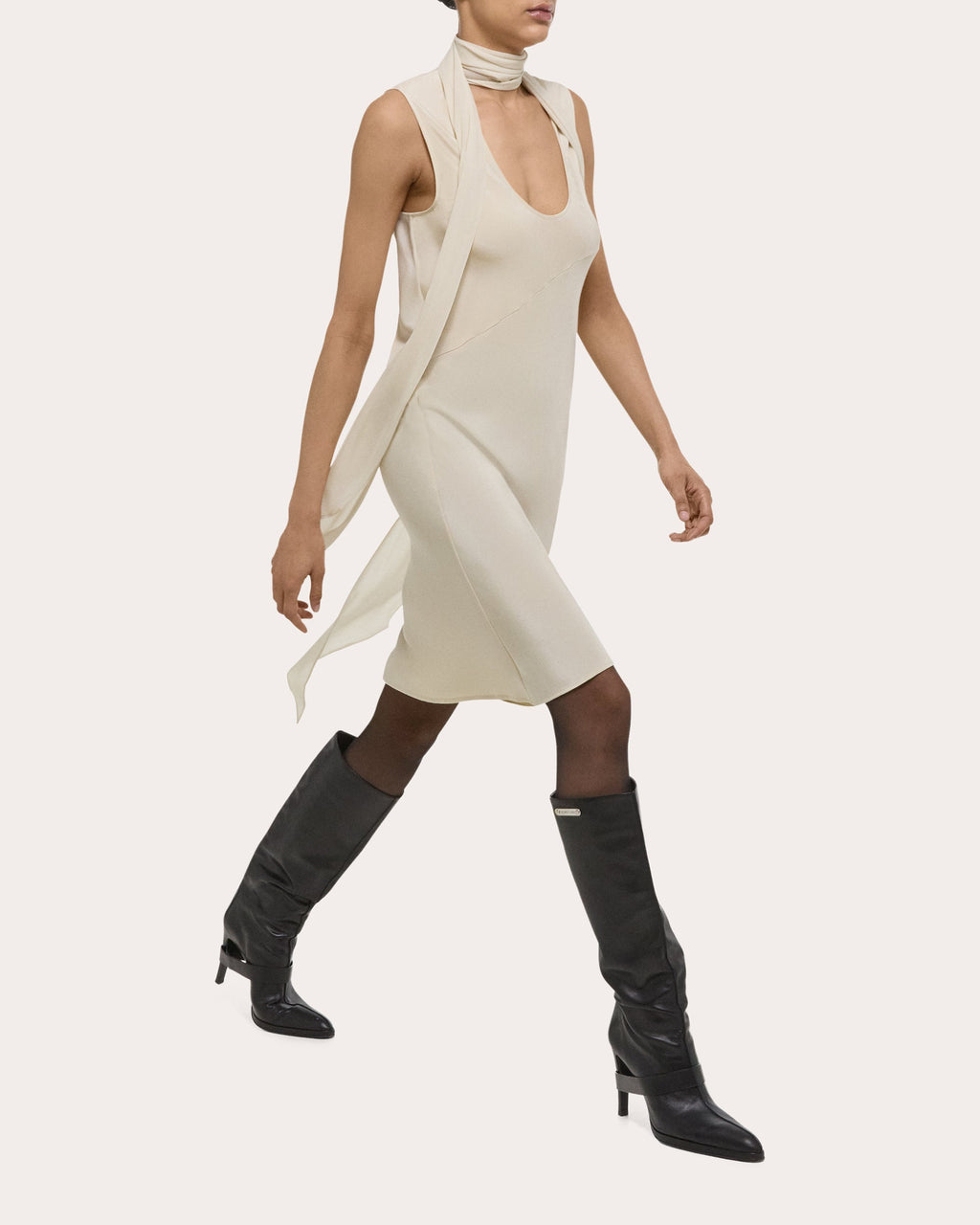 Sleeveless Scarf Dress