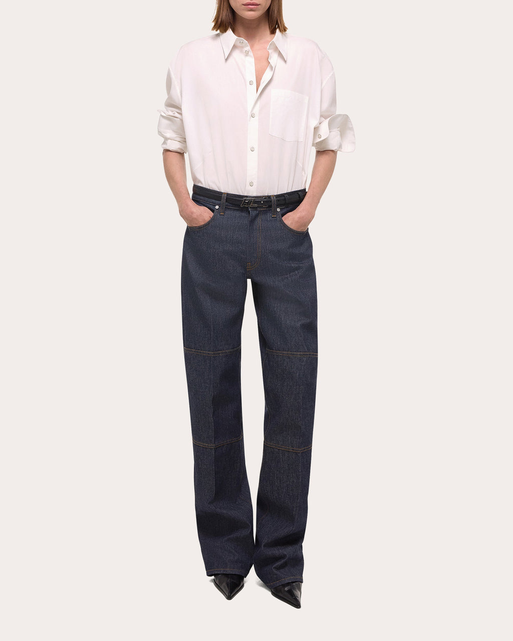 Zipper-Detail Carpenter Jeans