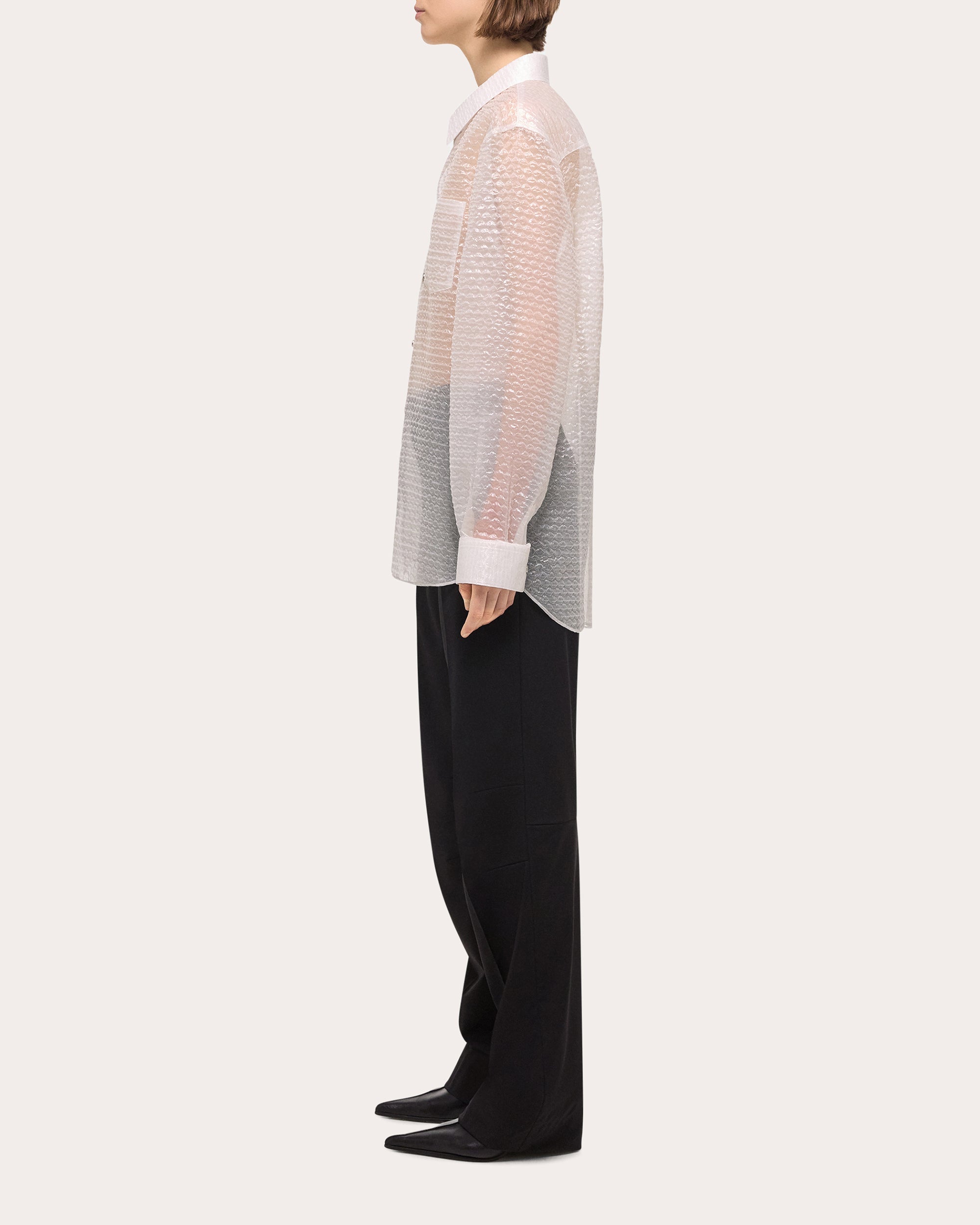 Textured Woven Jacquard Shirt