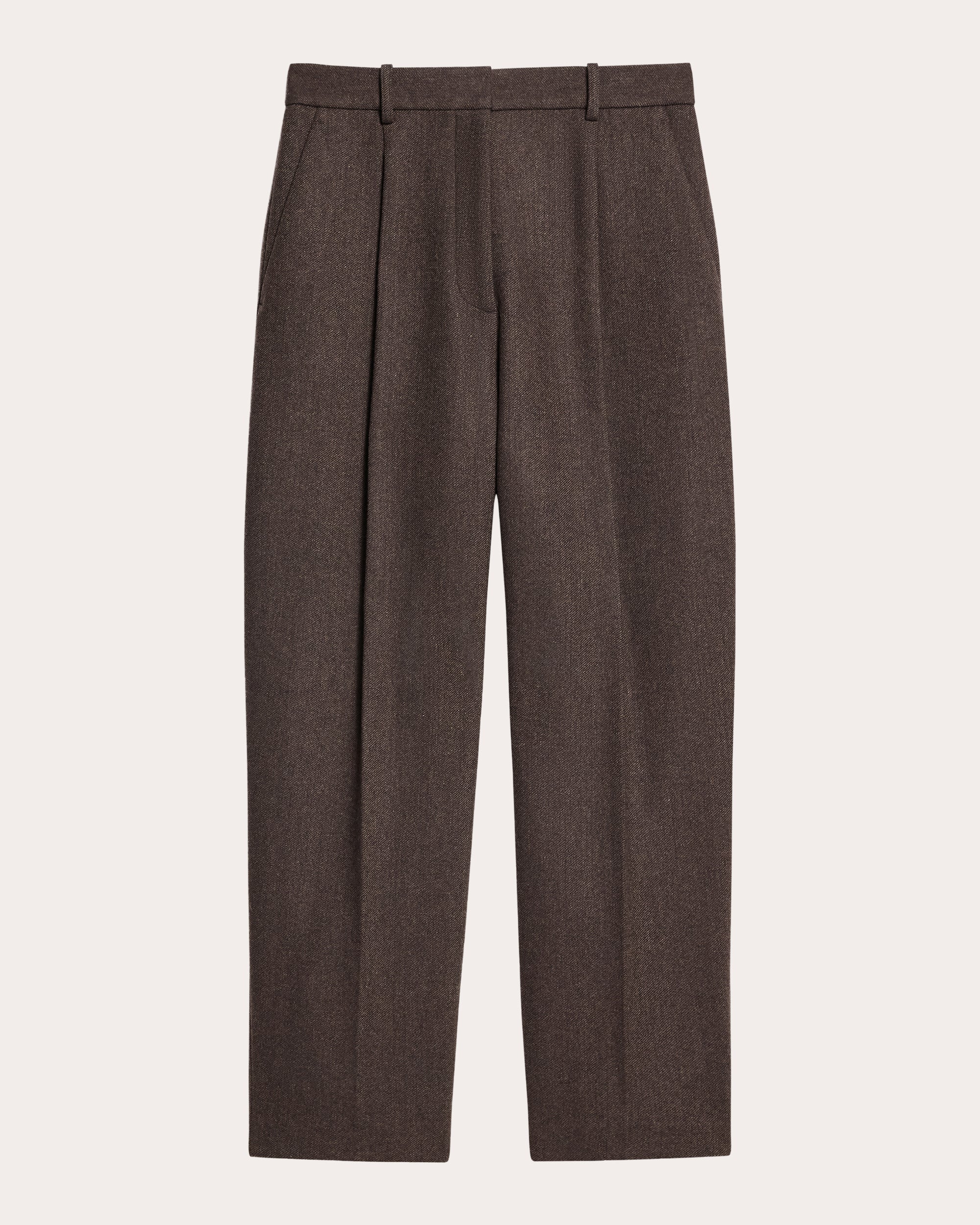 Pleated Wool-Twill Pants