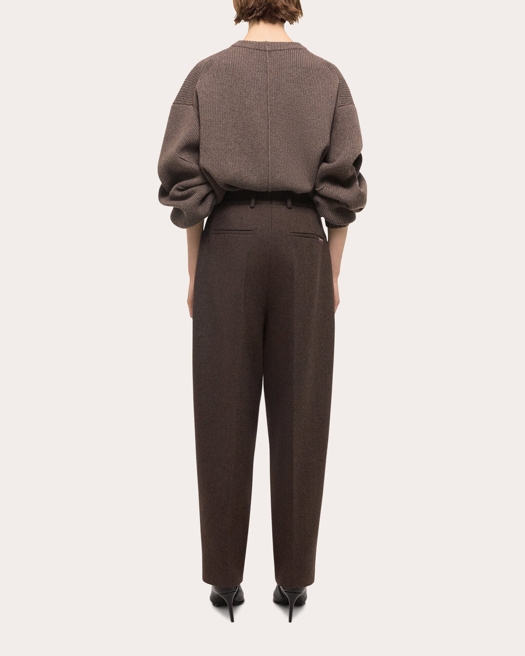 Pleated Wool-Twill Pants