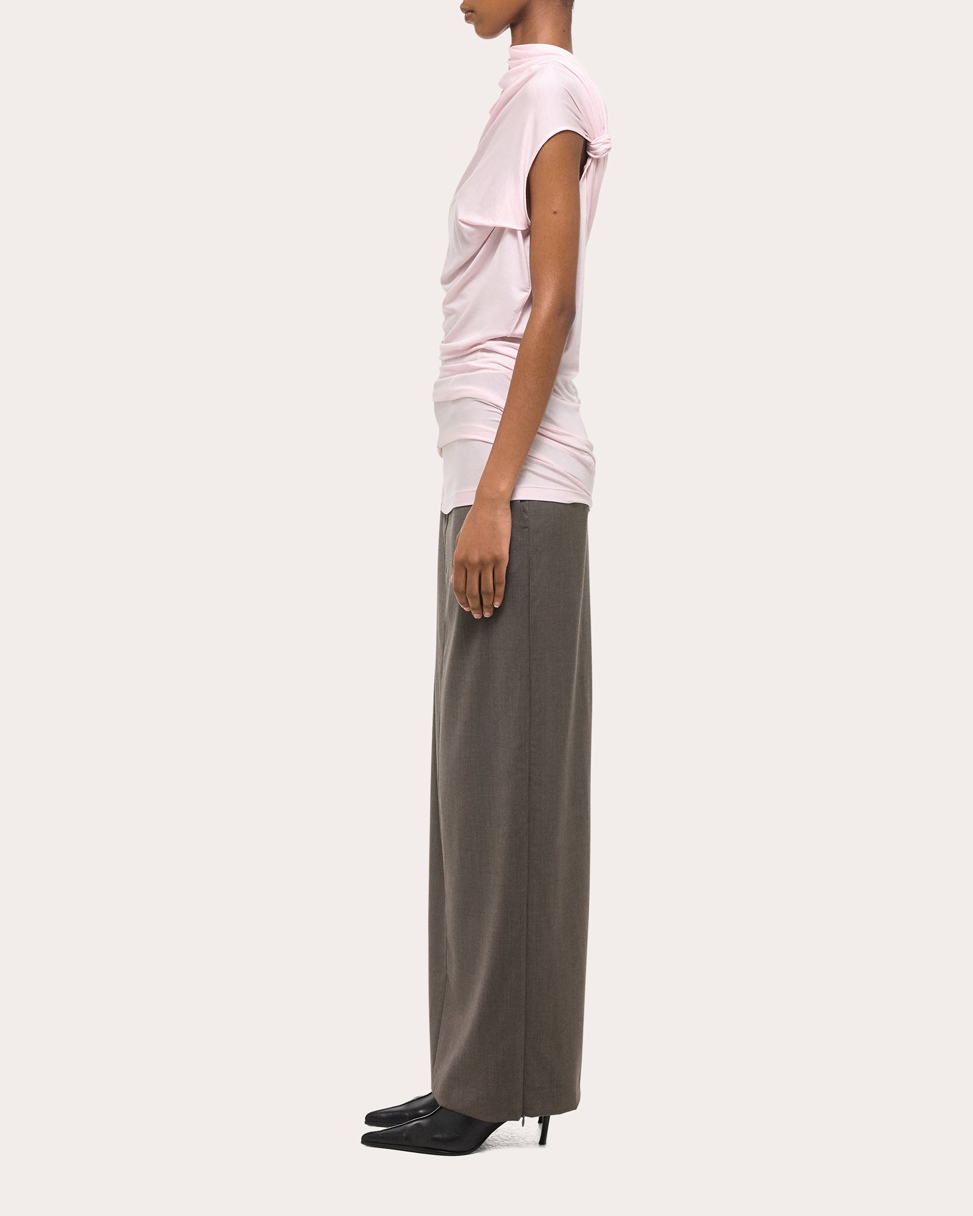 Asymmetric Stretch-Jersey Top