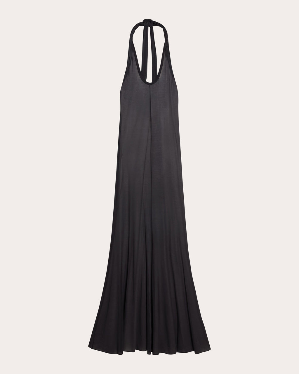 Layered Stretch-Mesh Halterneck Maxi Dress