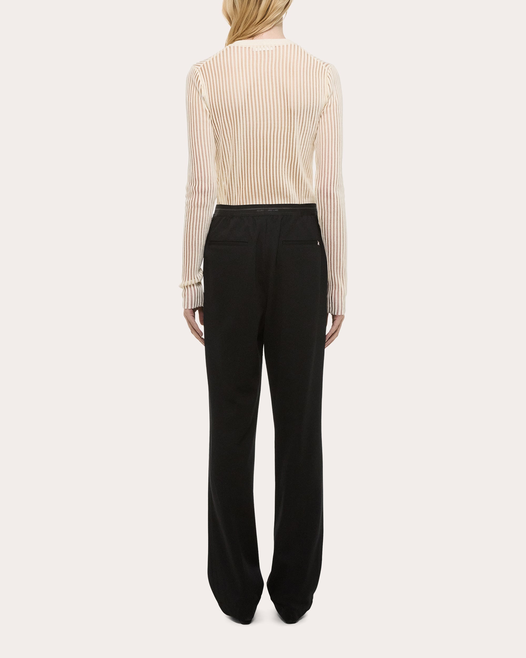 Straight-Leg Ponte Knit Car Pants