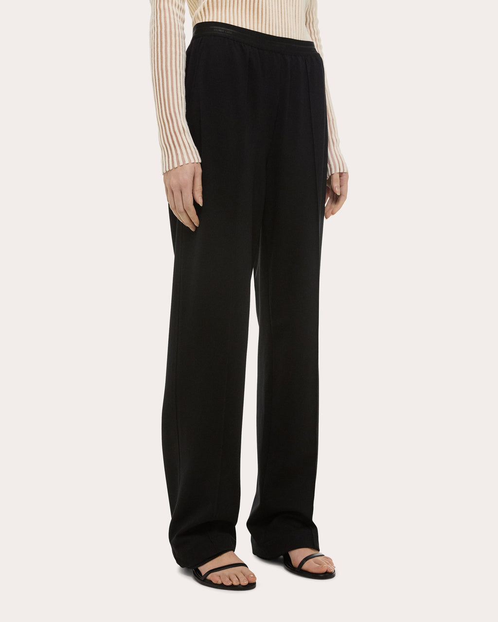 Straight-Leg Ponte Knit Car Pants