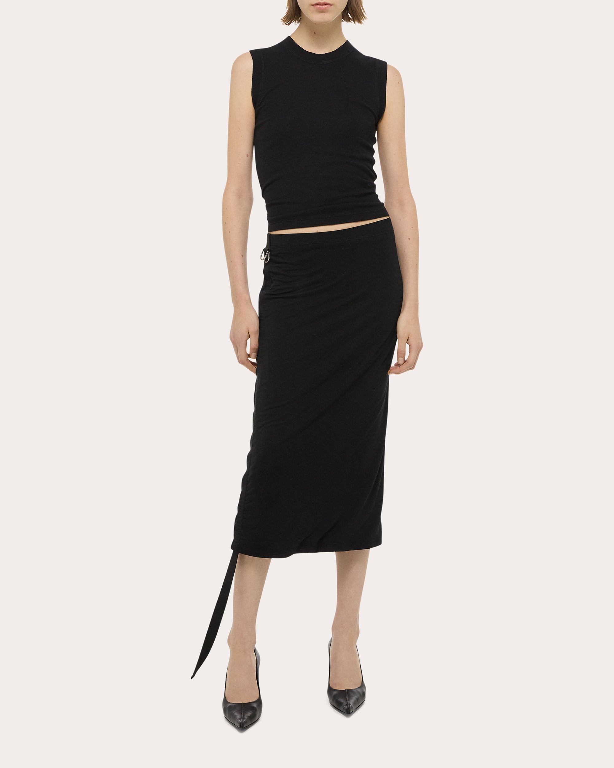 Wind Convertible Ruched Jersey Skirt