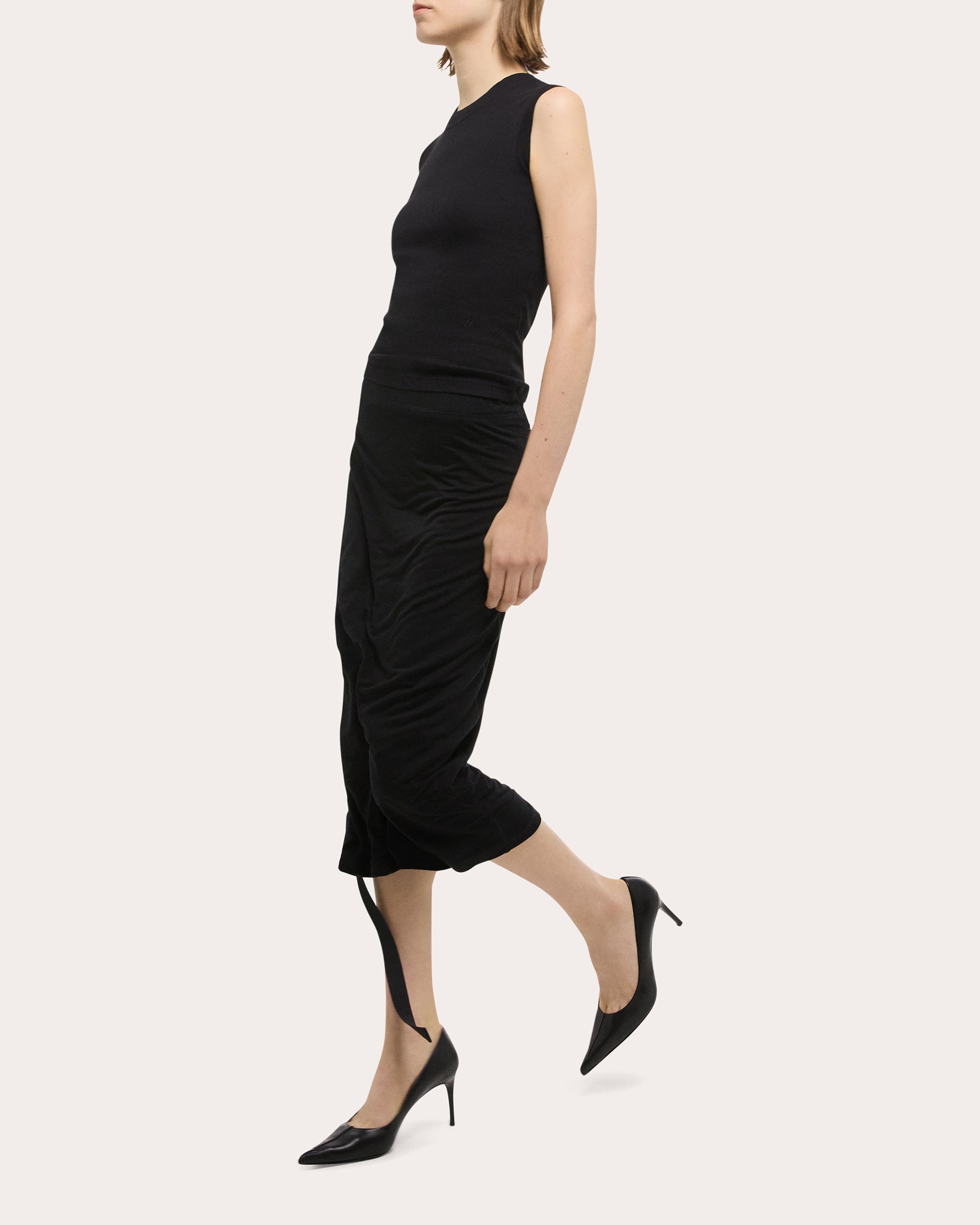 Wind Convertible Ruched Jersey Skirt