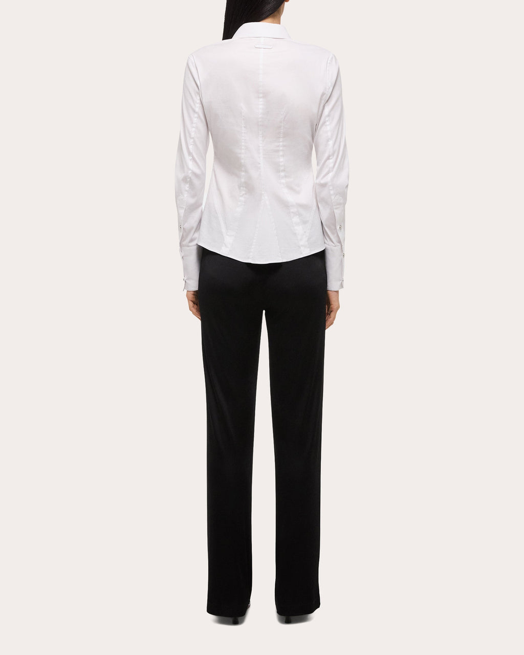 Asymmetric Stretch-Poplin Shirt