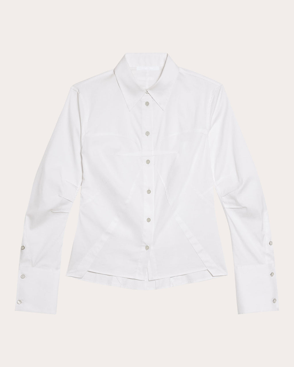 Asymmetric Stretch-Poplin Shirt