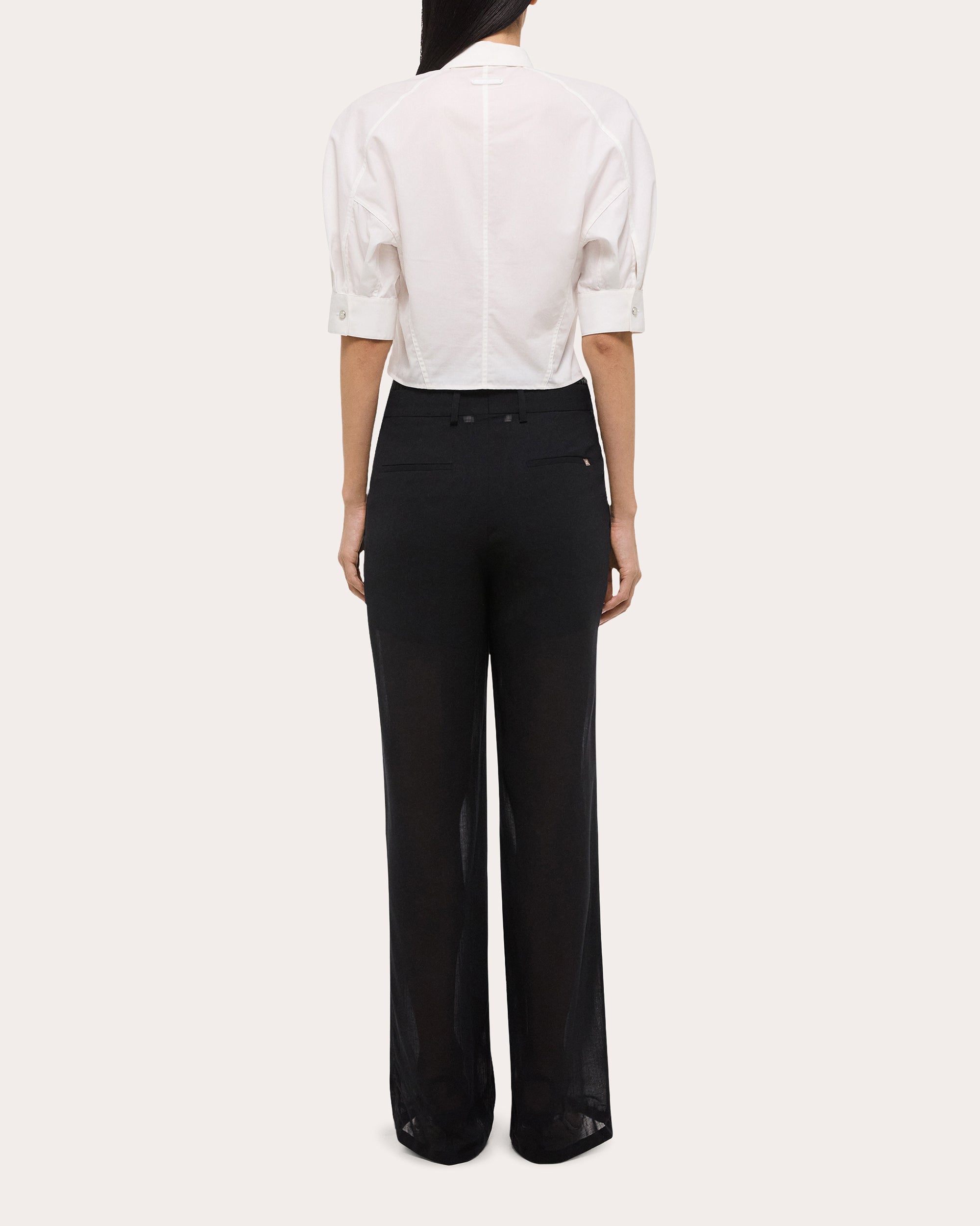 Cropped Cotton-Poplin Shirt