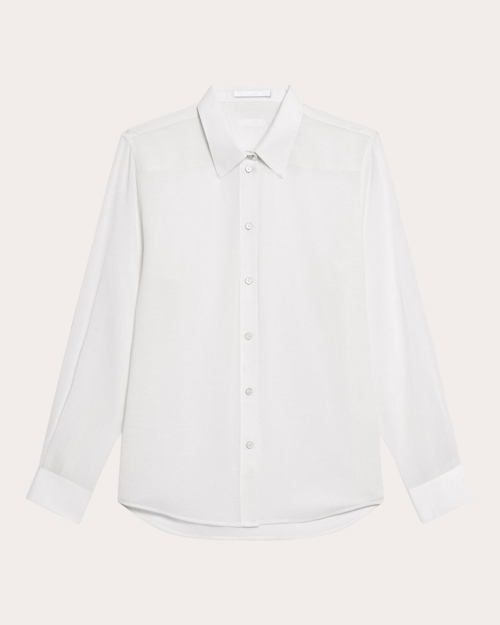 Wool-Blend Chiffon Shirt