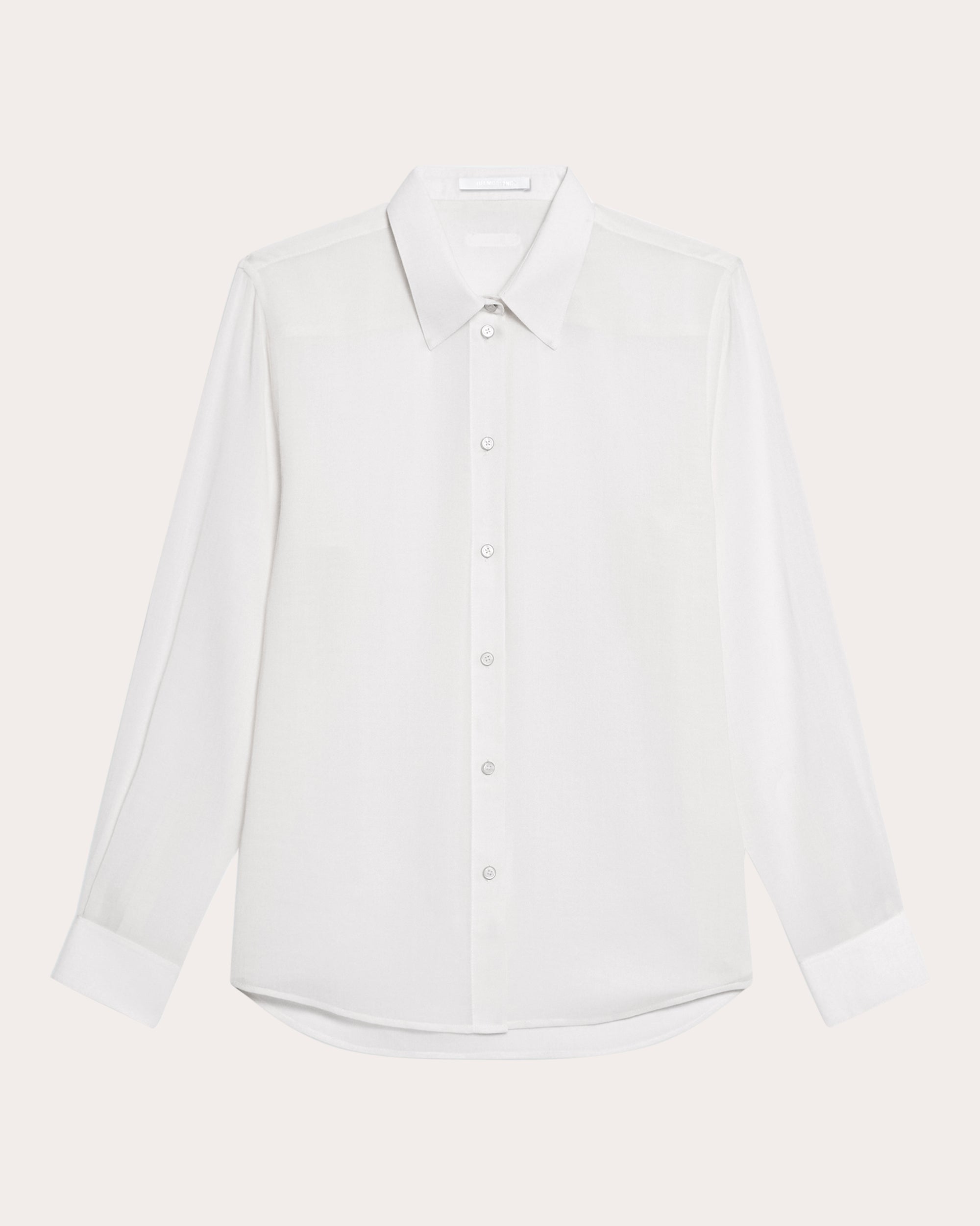 Wool-Blend Chiffon Shirt