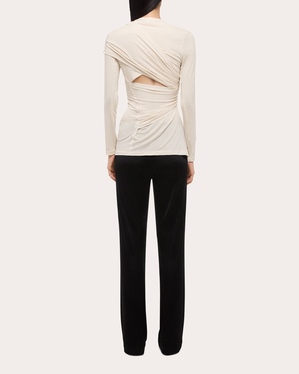 Protection Asymmetric Draped Jersey Top