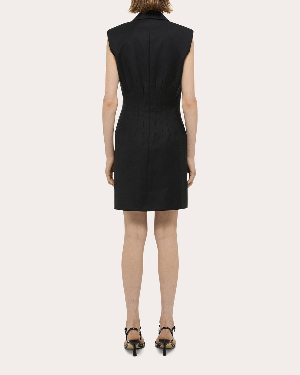 Sculpted Wool-Twill Blazer Mini Dress
