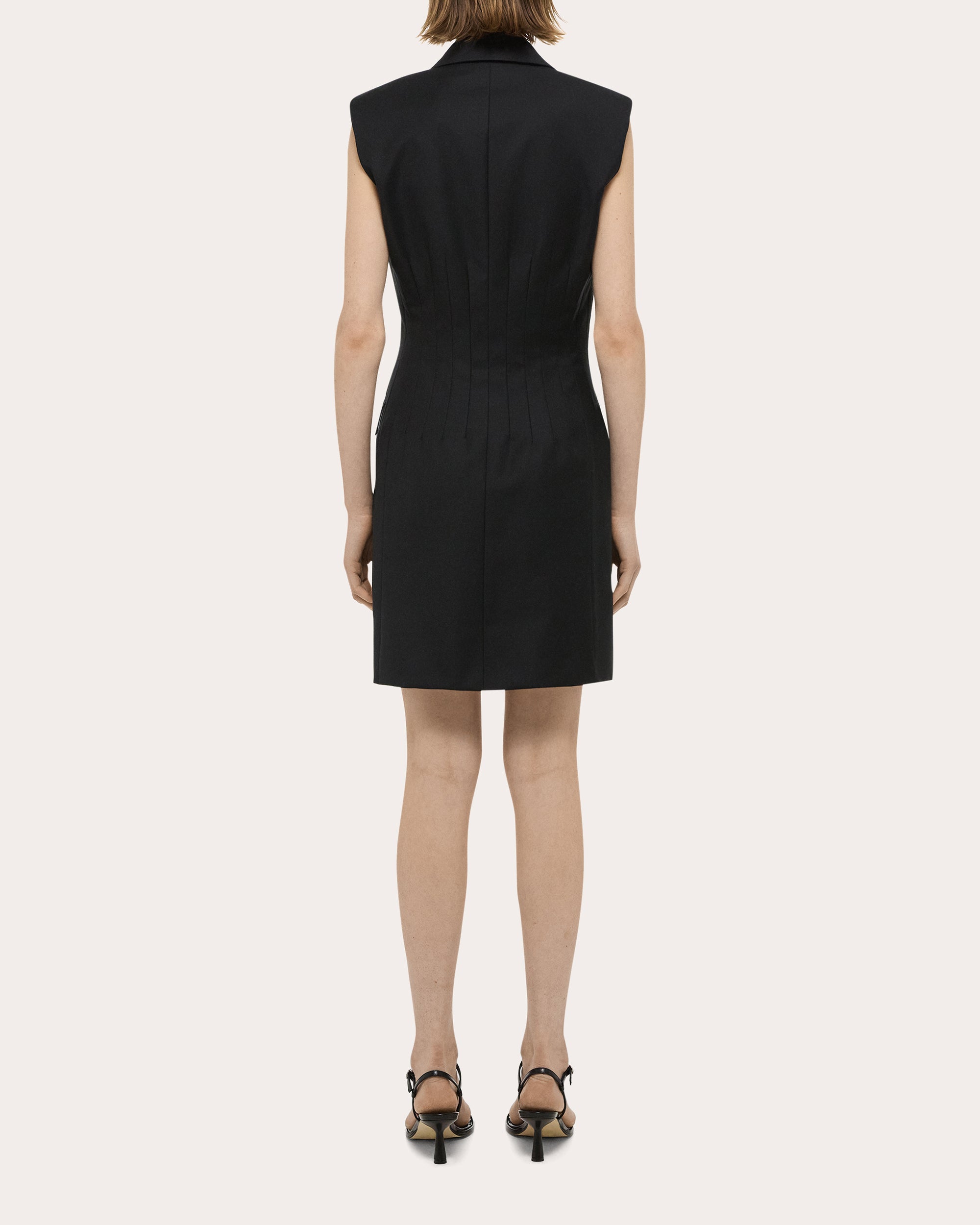 Sculpted Wool-Twill Blazer Mini Dress