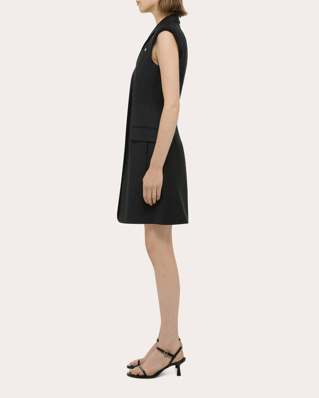 Sculpted Wool-Twill Blazer Mini Dress