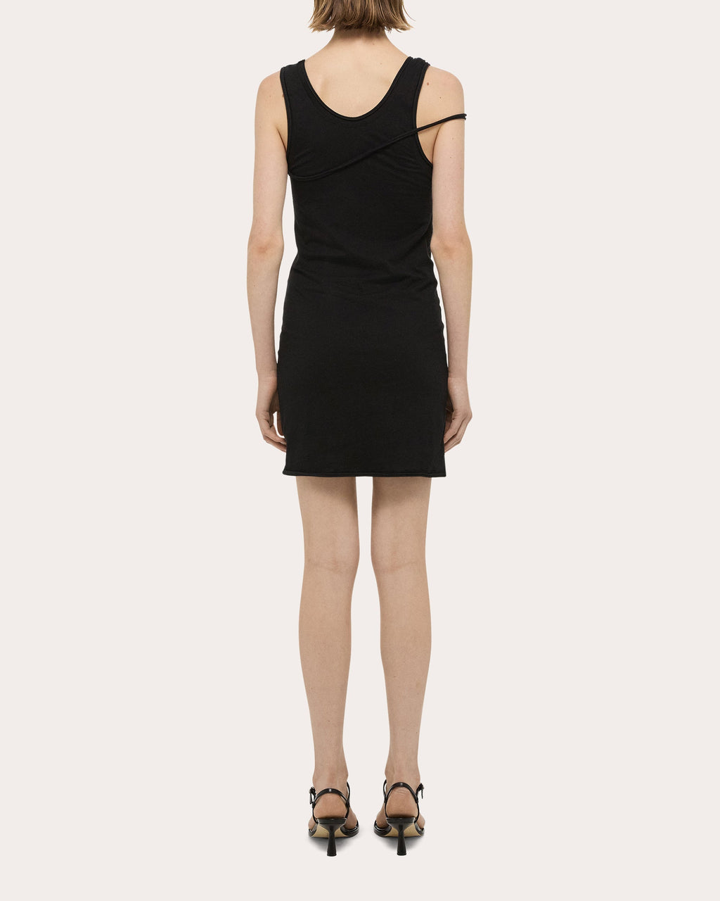 Layered Stretch Cotton Mini Dress