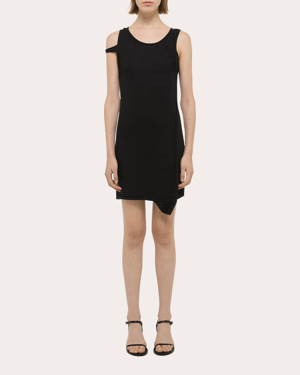 Layered Stretch Cotton Mini Dress