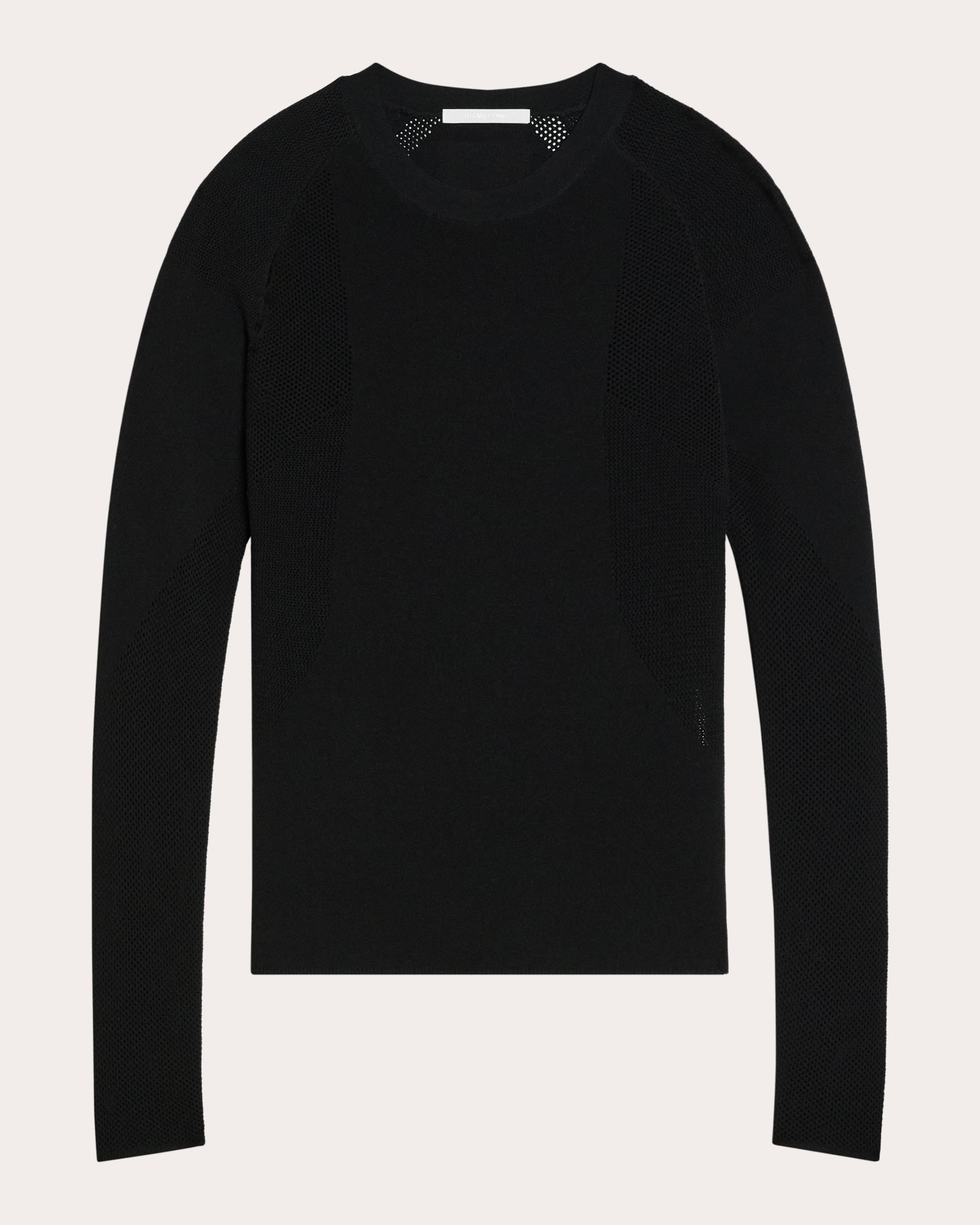 Mesh-Paneled Knit Top