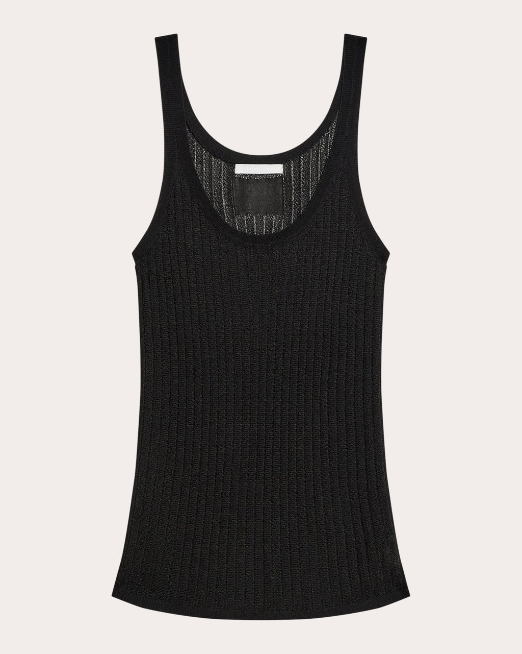 Ribbed Pointelle-Knit Tank