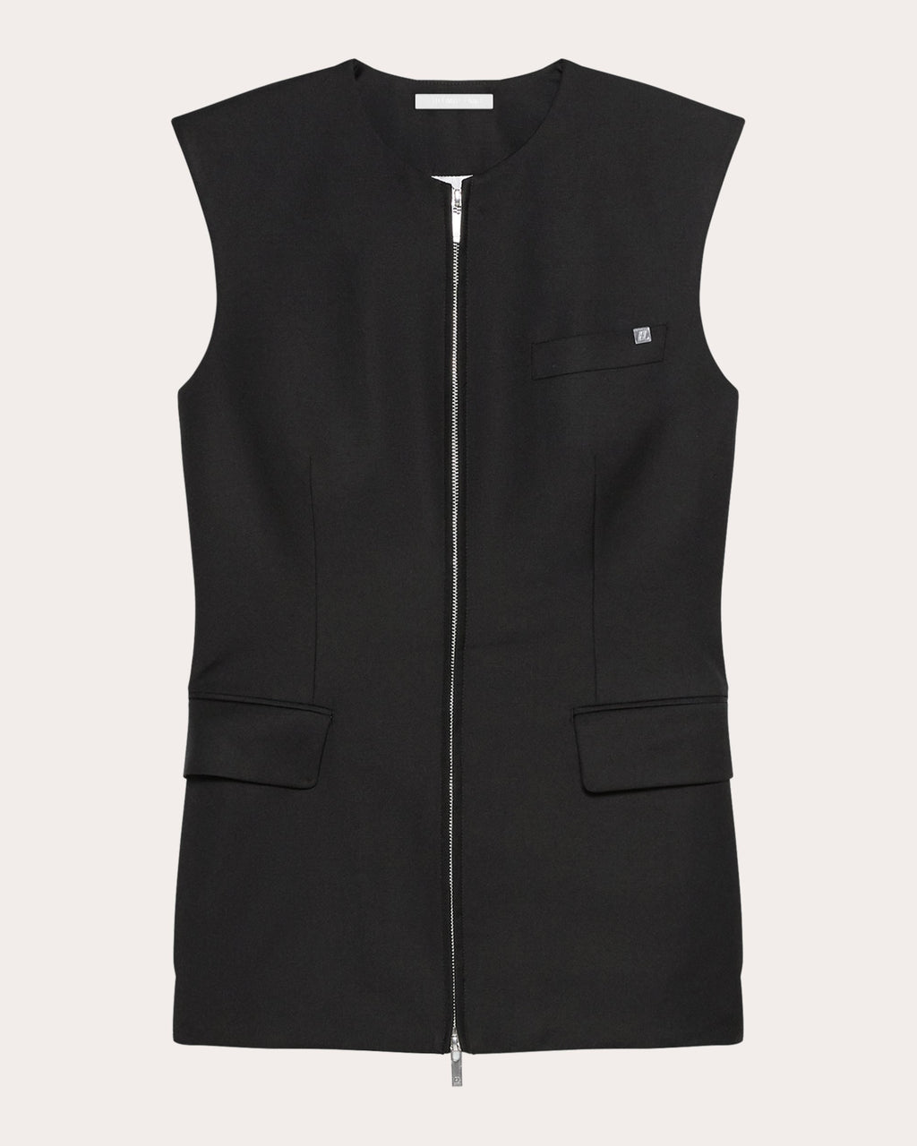 Zip Front Wool Vest