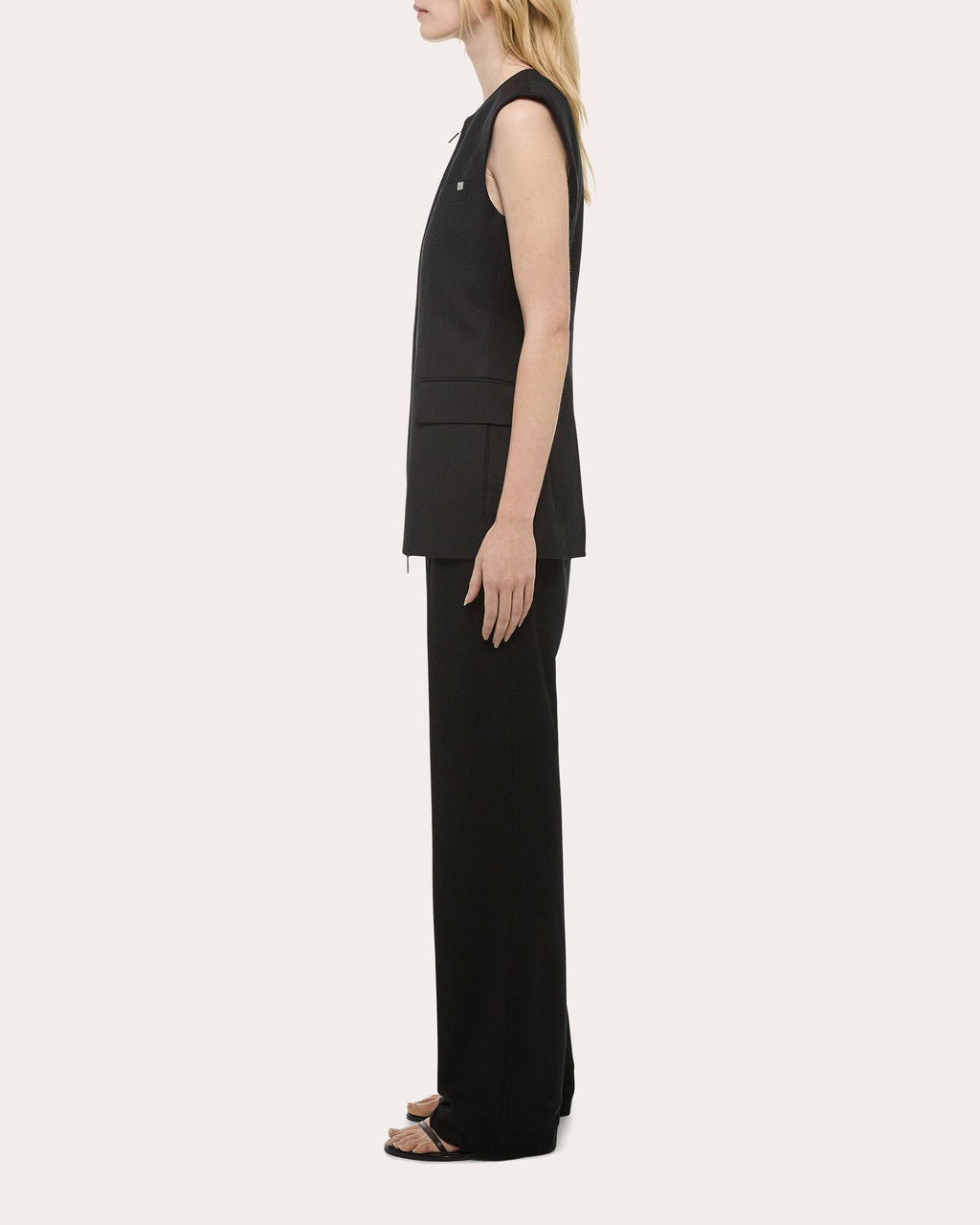 Zip Front Wool Vest