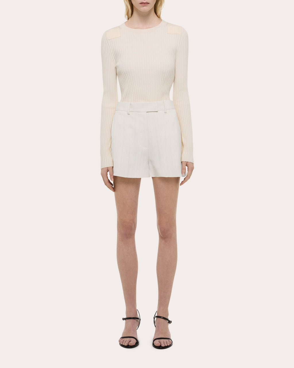 Flared High-Rise Woven Shorts